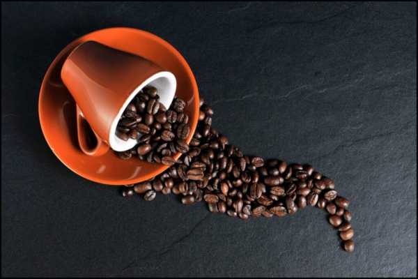 coffee beans spilling out